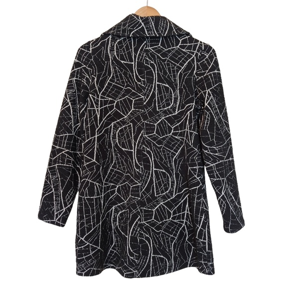 Tonia DeBellis Black White Abstract Print Jacket - Picture 6 of 14